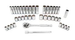 Kobalt Set Chrome 40-Piece (3/8-In) Mechanic Standard (Sae) Metric Combination Polished