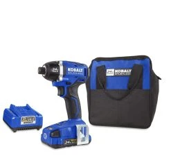 Kobalt Impact Driver Max 24-Volt Brushles (1-Battery Included) Variable Speed Cordles