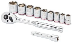 Kobalt Set Chrome (3/8-In) 11-Piece Mechanic Standard Polished