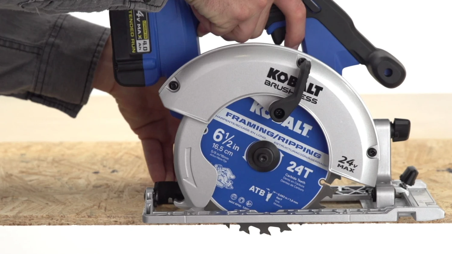 Kobalt Saw 6-1/2-In Max 24-Volt Brushles Cordles Circular - Image 7