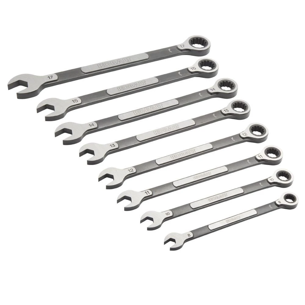 Spline Kobalt Set Ratchet Wrench 8-Piece Universal Metric