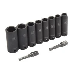 Kobalt Set Impact Socket Drive 10-Piece 6-Point 3/8-In Metric