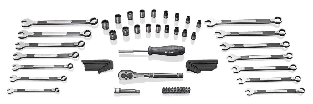 Kobalt Set Matte 67-Piece (3/8-In) Mechanic Standard (Sae) Universal Metric Combination