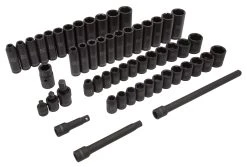 Kobalt Set Impact Socket Drive 55-Piece 6-Point 1/2-In (Sae) Metric Standard Combination