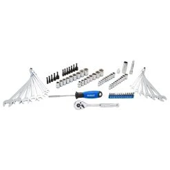 Kobalt Set Chrome 80-Piece (3/8-In) Mechanic Standard (Sae) Metric Combination Polished
