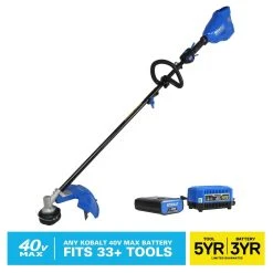 Kobalt Trimmer Max 40-Volt 16-In Electric Cordles (Battery Included) Attachment Capable String Straight