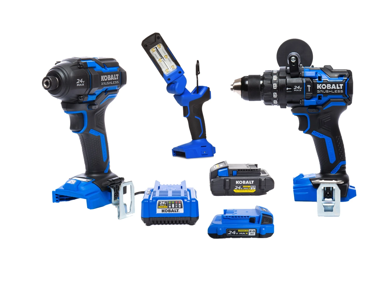 Kobalt Combo Kit Case Charger Max Xtr Combo 3-Tool 24-Volt Kit Included Power Included) Hard Brushles
