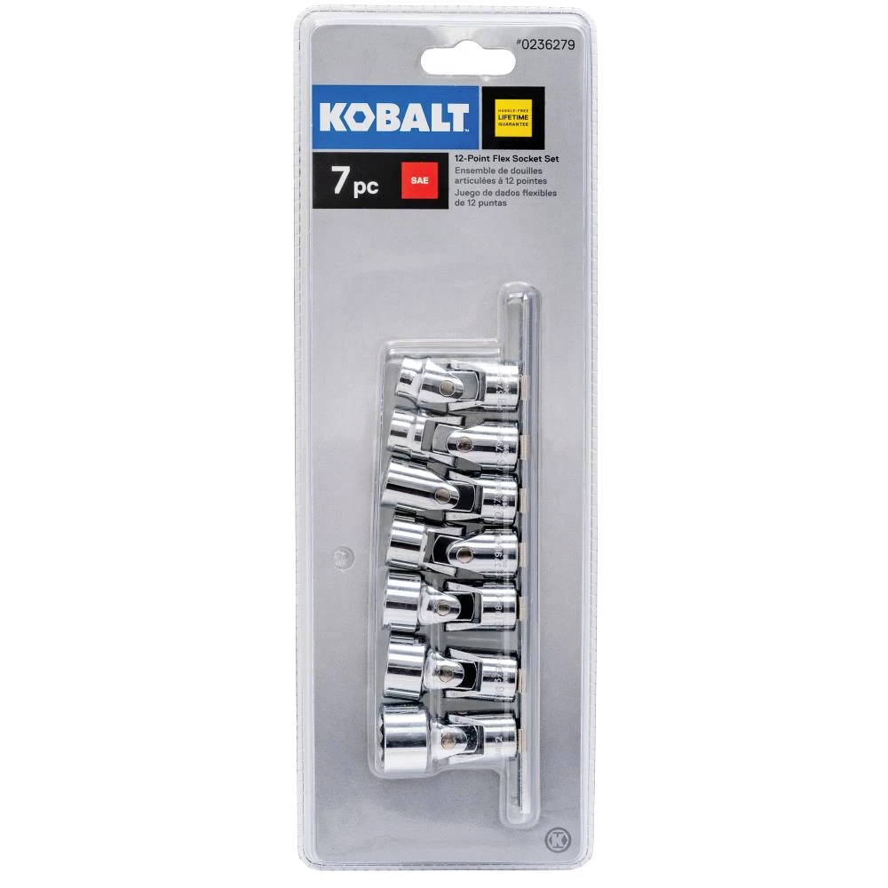 Kobalt Set Socket Drive 3/8-In 7-Piece 12-Point (Sae) Standard Shallow - Image 4