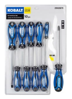 Kobalt Set Screwdriver Handle Plastic 10-Piece Magnetic