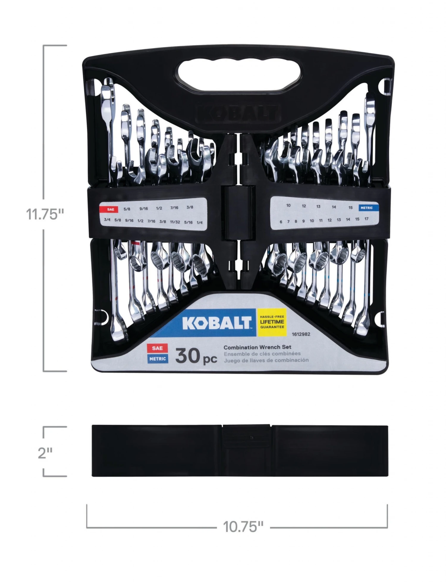 Kobalt Set Metric Combination Wrench 30-Piece 12-Point (Sae) Standard Combination - Image 10