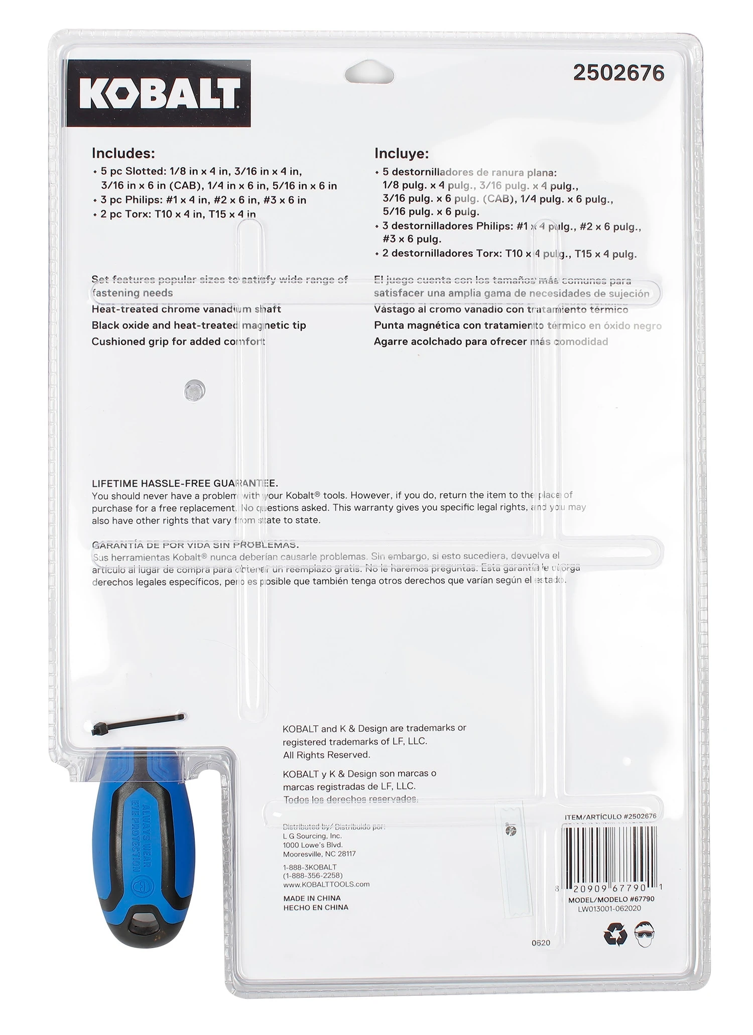 Kobalt Set Screwdriver Handle Plastic 10-Piece Magnetic - Image 5