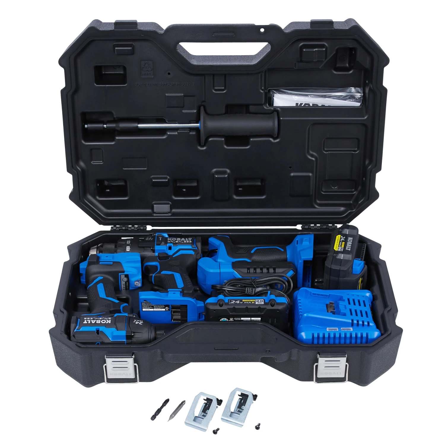 Kobalt Combo Kit Case Charger Max Xtr Combo 3-Tool 24-Volt Kit Included Power Included) Hard Brushles - Image 3