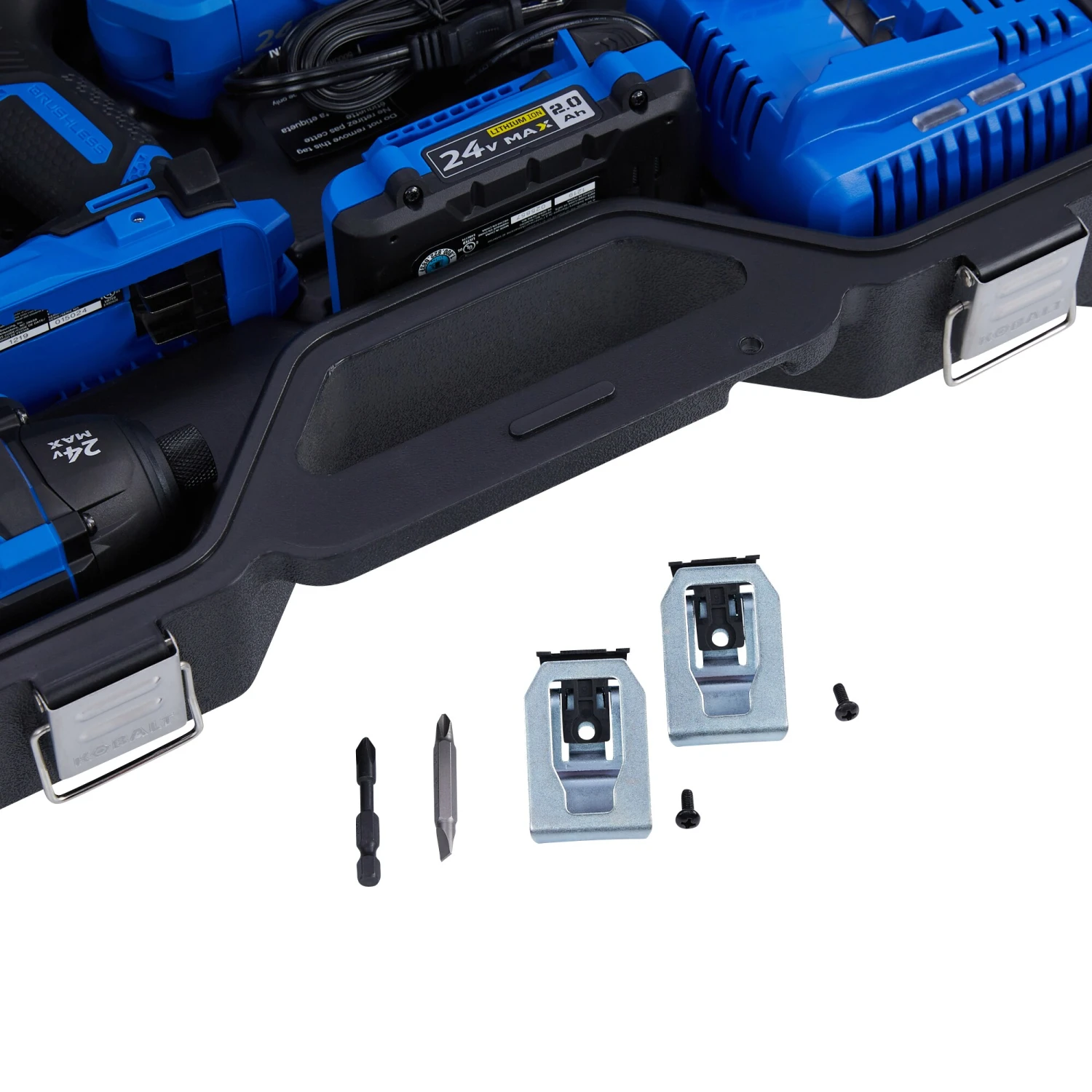 Kobalt Combo Kit Case Charger Max Xtr Combo 3-Tool 24-Volt Kit Included Power Included) Hard Brushles - Image 4