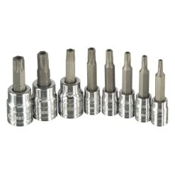 Kobalt Set Driver Drive Socket Bit 3/8-In 1/4-In; 8-Piece Tamper-Proof Torx