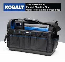 Kobalt Tool Bag Polyester 12.99-In Caddy Plumbing Black, Blue