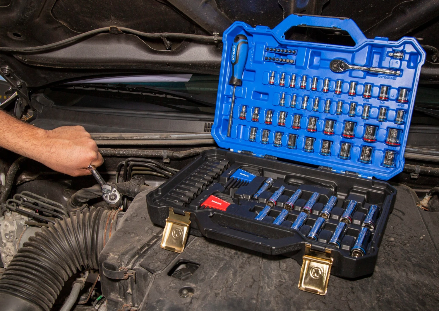 Kobalt Set Chrome 3/8-In) (1/4-In; 100-Piece Mechanic Standard (Sae) Metric Combination Polished Centennial - Image 12