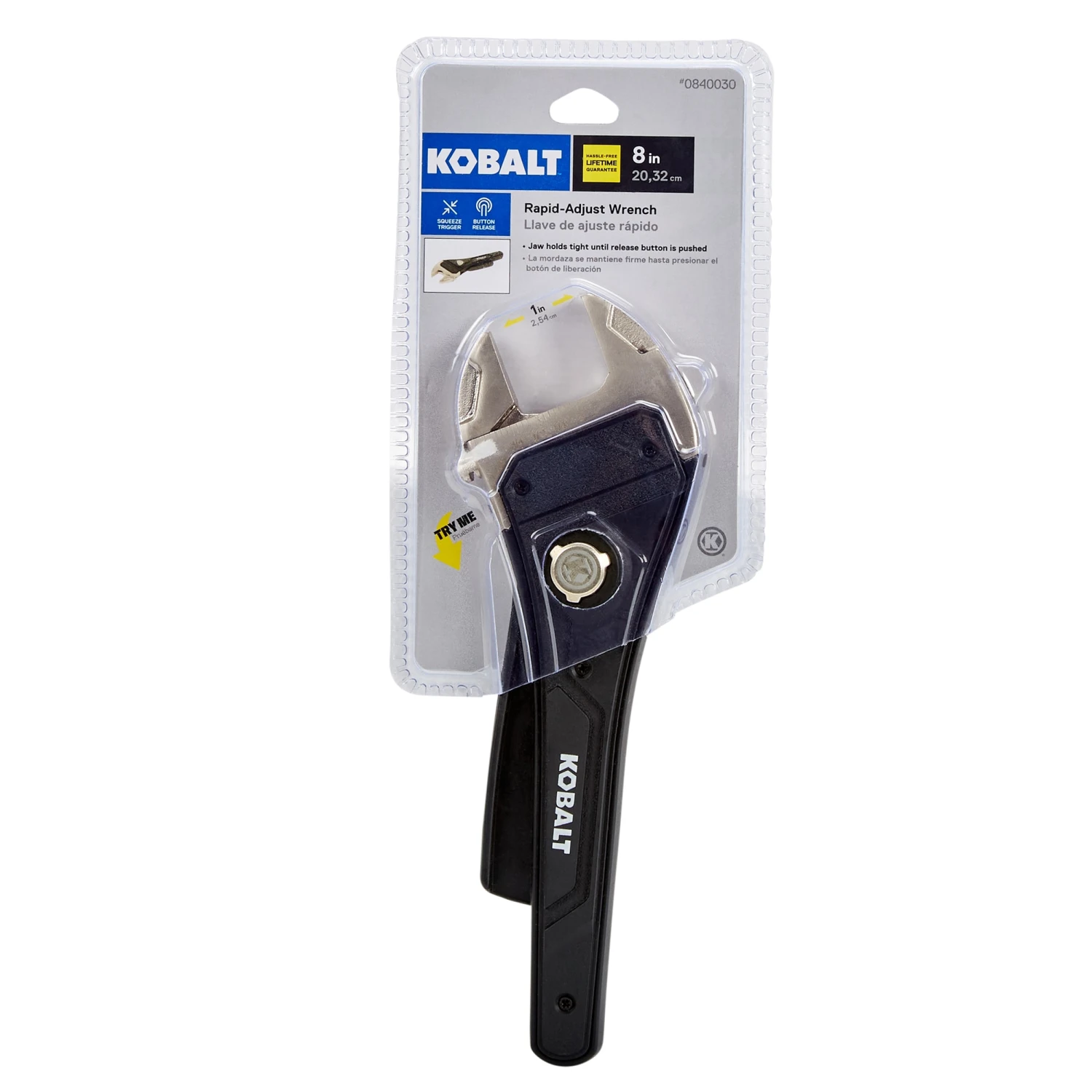 Kobalt Wrench Plastic Steel 8-In Adjustable Rapid Adjust - Image 3