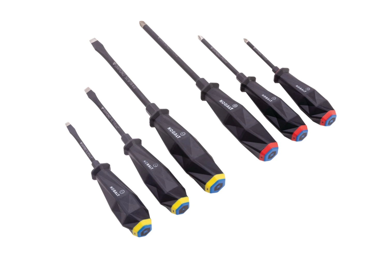 Kobalt Phillip Set Screwdriver Slottedhead Rubber 6-Piece Tpr/Thermoplastic Handle
