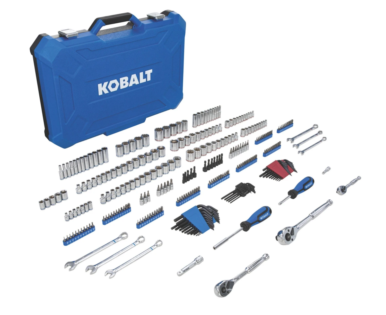 Kobalt Set Chrome 3/8-In) (1/4-In; 309-Piece Mechanic Standard (Sae) Metric Combination Polished