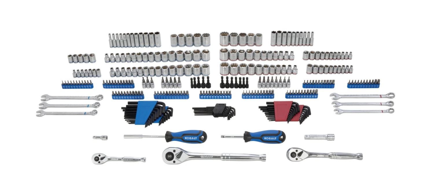 Kobalt Set Chrome 3/8-In) (1/4-In; 309-Piece Mechanic Standard (Sae) Metric Combination Polished - Image 2