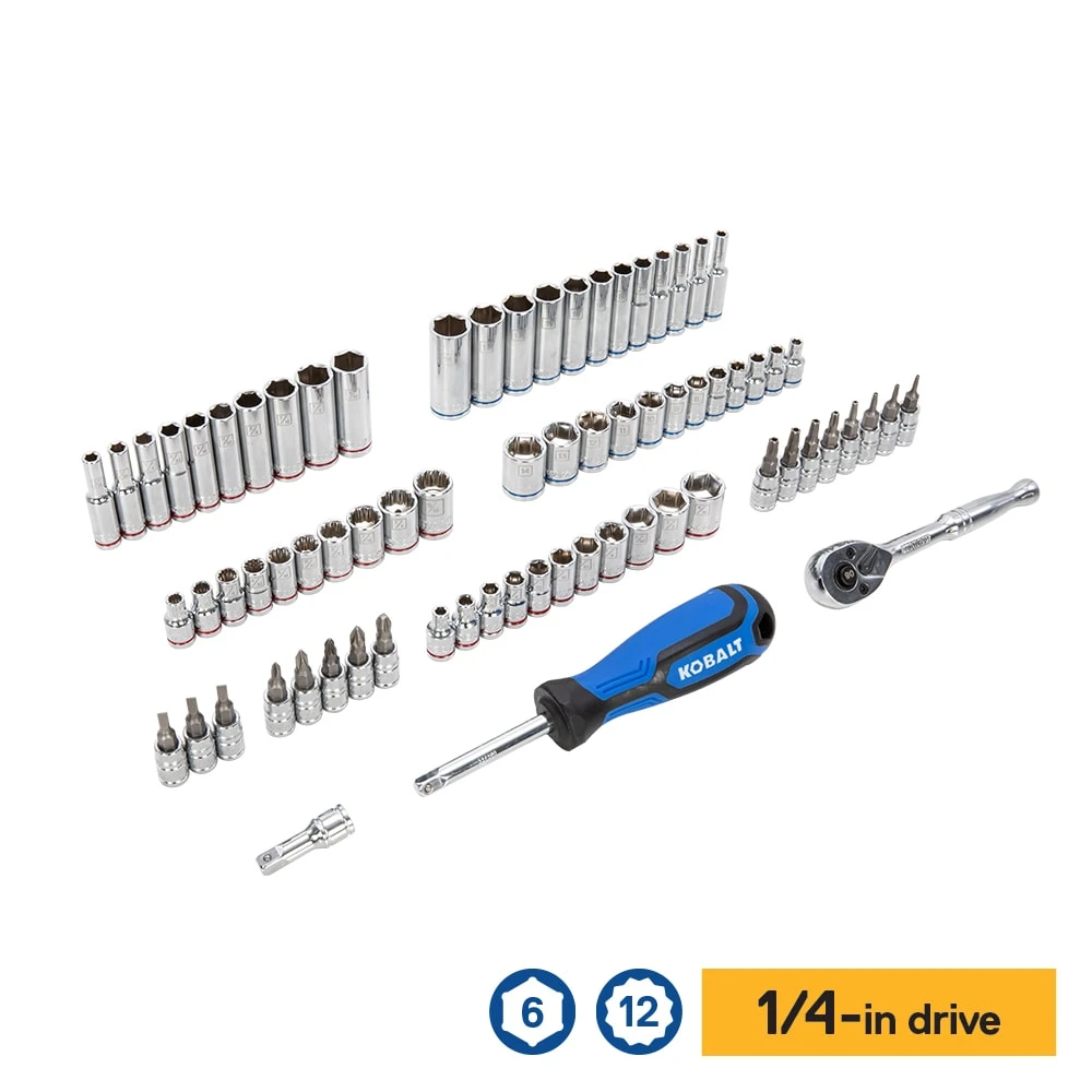 Kobalt Set Chrome 3/8-In) (1/4-In; 309-Piece Mechanic Standard (Sae) Metric Combination Polished - Image 4