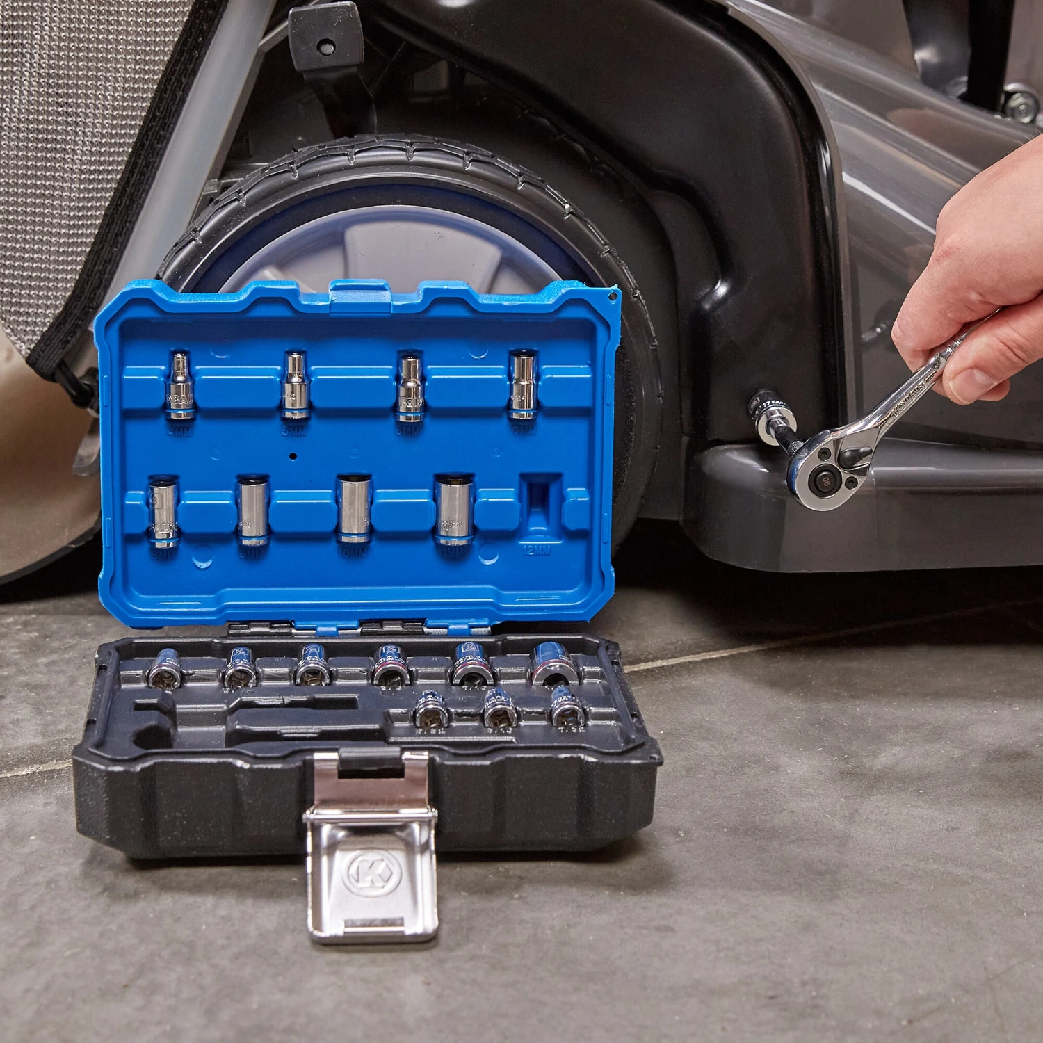 Kobalt Set Chrome 20-Piece (1/4-In) Mechanic Standard (Sae) Metric Combination Polished - Image 4