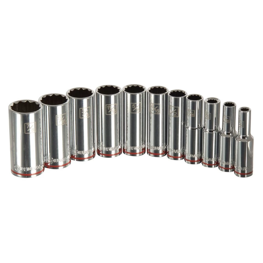 Kobalt Set Socket Drive 3/8-In 11-Piece 12-Point (Sae) Deep Standard - Image 2
