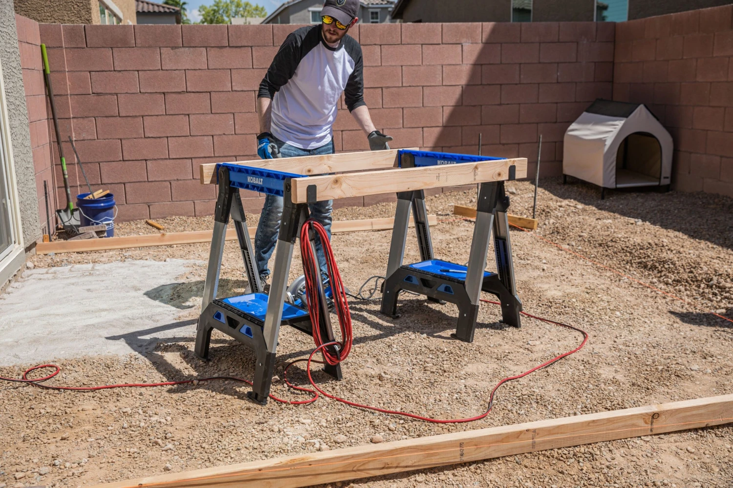 Kobalt Saw Horse Pp Steel 30.63-In W X 33.5-In H Construction Adjustable Capacity) - Image 13