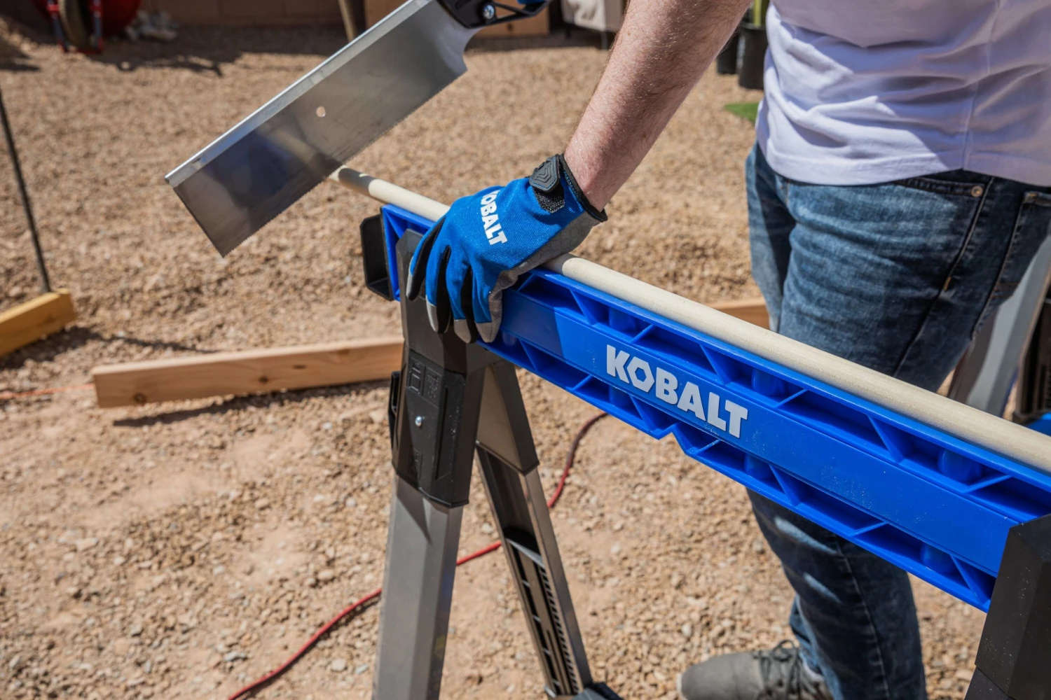 Kobalt Saw Horse Pp Steel 30.63-In W X 33.5-In H Construction Adjustable Capacity) - Image 17