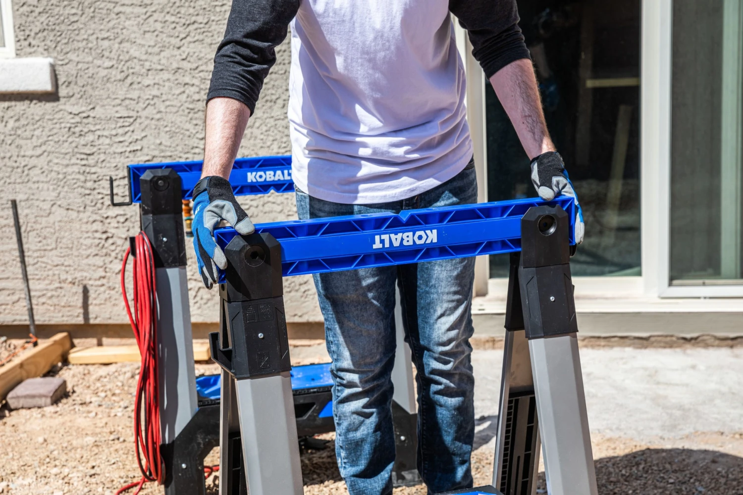 Kobalt Saw Horse Pp Steel 30.63-In W X 33.5-In H Construction Adjustable Capacity) - Image 20