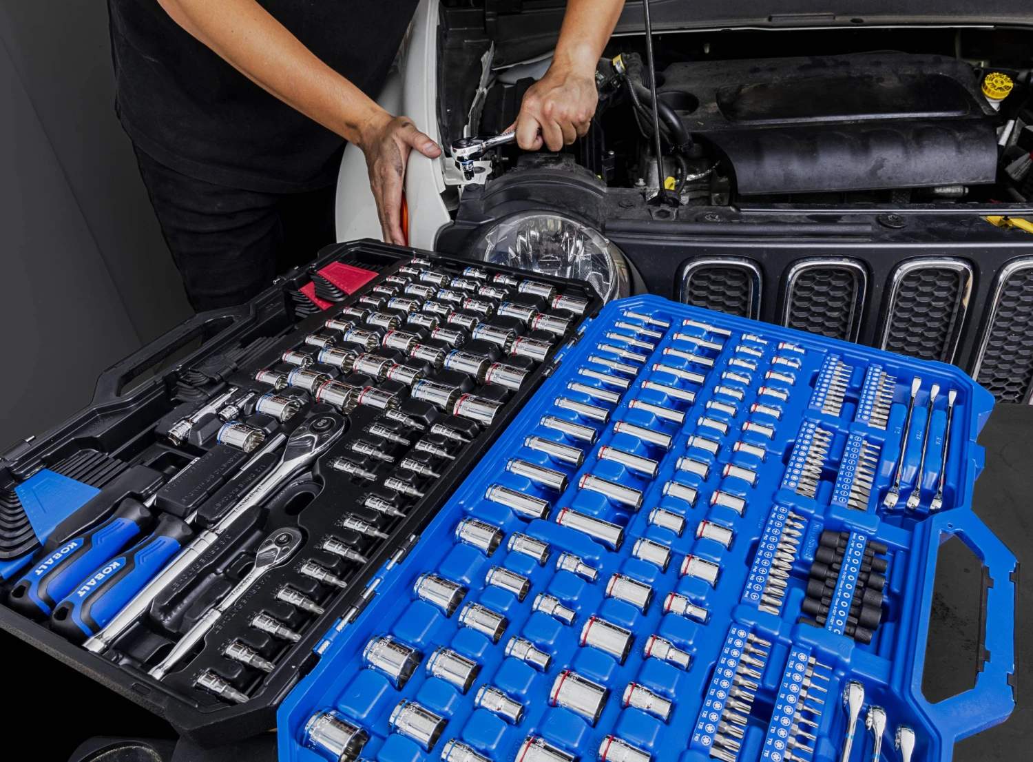 Kobalt Set Chrome 3/8-In) (1/4-In; 309-Piece Mechanic Standard (Sae) Metric Combination Polished - Image 12