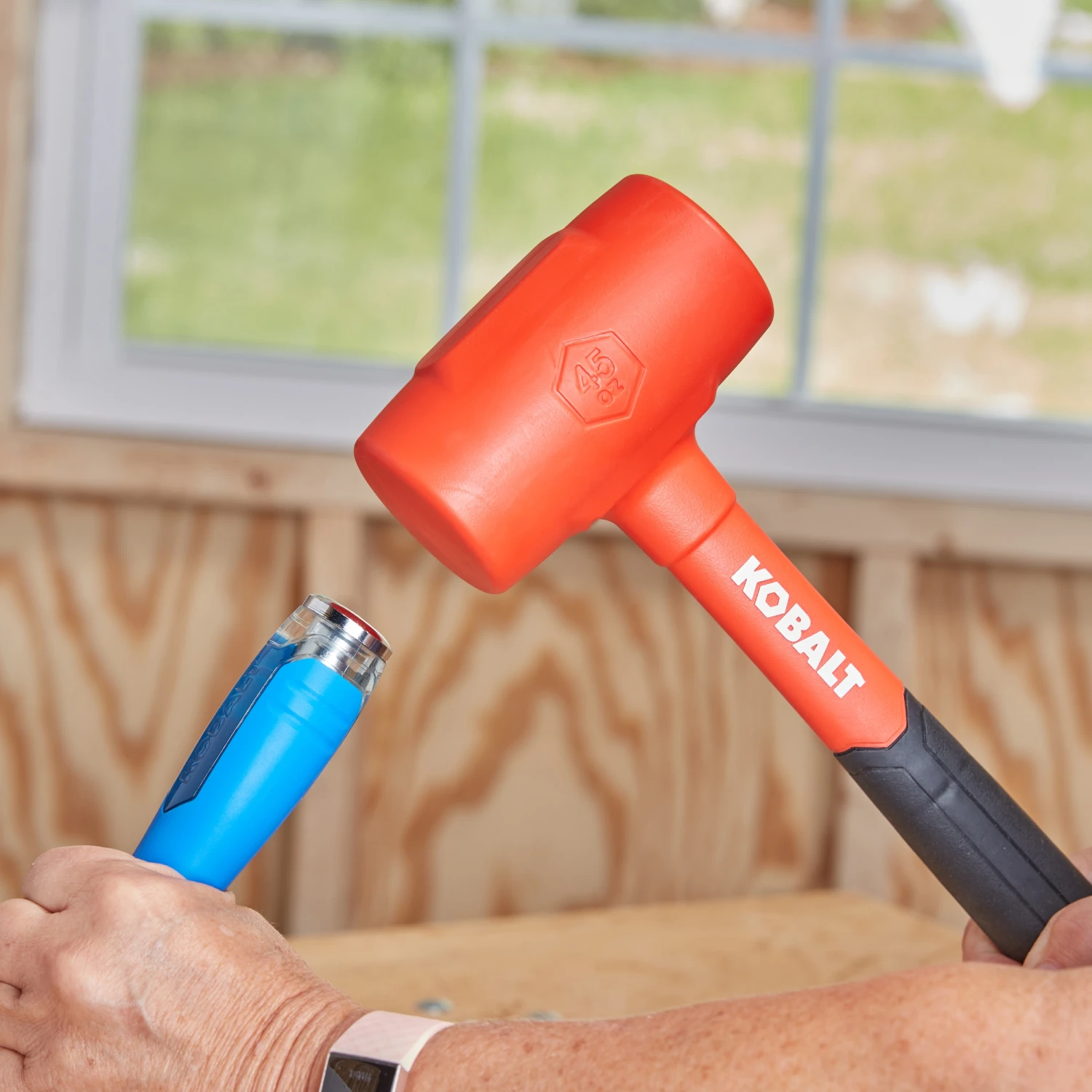 Kobalt Hammer Plastic 45-Oz Smooth Dead Blow Head Face - Image 3